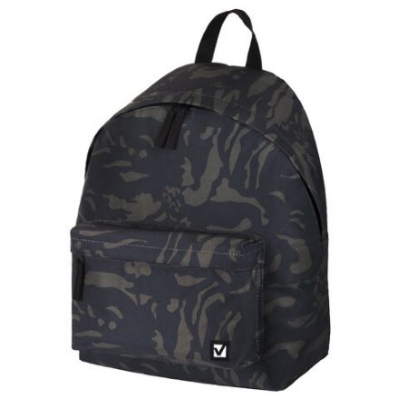 Рюкзак BRAUBERG СИТИ-ФОРМАТ универсальный, "Black camouflage", черный, 41х32х14 см, 225367 Рюкзак BRAUBERG СИТИ-ФОРМАТ универсальный, "Black camouflage", черный, 41х32х14 см, 225367