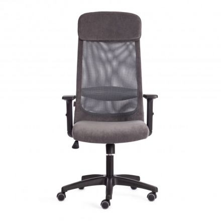 Кресло Tetchair PROFIT PLT флок/ткань, серый, 29/W-12 spb