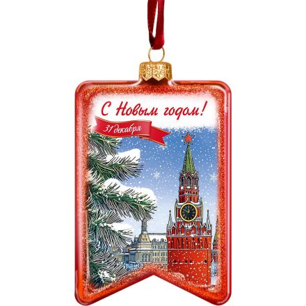 Игрушка новогодняя подвесная из стекла, 97406