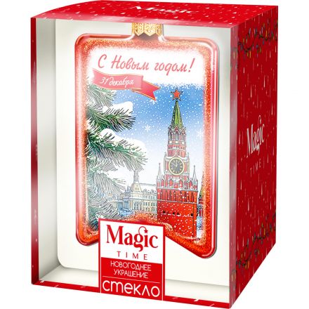 Игрушка новогодняя подвесная из стекла, 97406