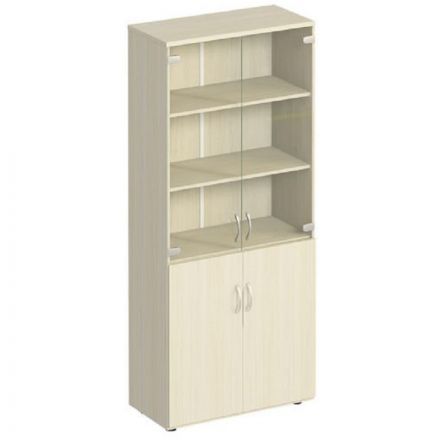 Шкаф ST_Комфорт   для документов со стеклом дуб шамони светл.К.379 ДШ