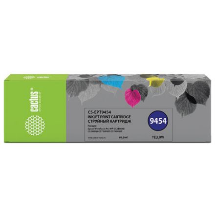 Картридж струйный CACTUS (CS-EPT9454) для Epson WF-C5290DW/WF-C5790DW, желтый Картридж струйный CACTUS (CS-EPT9454) для Epson WF-C5290DW/WF-C5790DW, желтый
