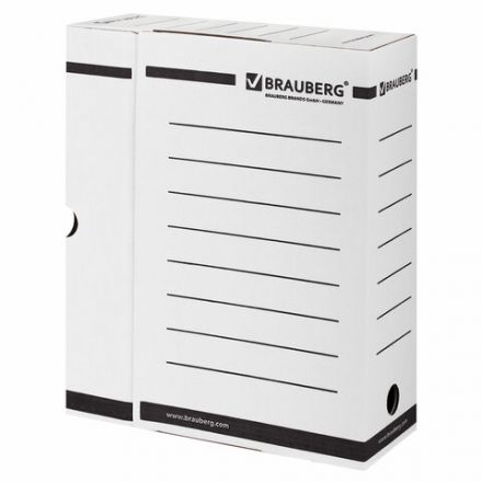 Короб архивный с клапаном А4 (260х325 мм), 100 мм, до 900 листов, плотный, микрогофрокартон, БЕЛЫЙ, BRAUBERG, 124848 Короб архивный с клапаном А4 (260х325 мм), 100 мм, до 900 листов, плотный, микрогофрокартон, БЕЛЫЙ, BRAUBERG, 124848