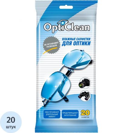 Салфетки влажные Opti Clean №20 для оптики
