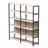 Набор стеллажных систем №6 Everprof EVO 1635x385x1840 Кашемир/Черный