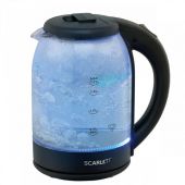 Чайник SCARLETT SC-EK27G90, 1,7 л, 1800 Вт, закрытый нагревательный элемент, стекло, черный Чайник SCARLETT SC-EK27G90, 1,7 л, 1800 Вт, закрытый нагревательный элемент, стекло, черный