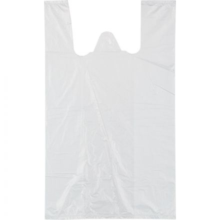 Пакет-майка ПНД белый 12 мкм (25+12х45 см, 100 штук в упаковке)