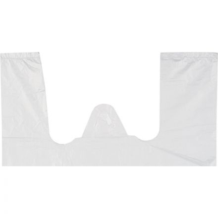 Пакет-майка ПНД белый 12 мкм (25+12х45 см, 100 штук в упаковке)