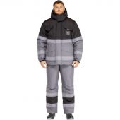 Костюм рабочий зимний мужской з50-КПК СОП сер/черн р.60-62/170-177 Костюм рабочий зимний мужской з50-КПК СОП сер/черн р.60-62/170-177