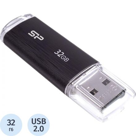 Флеш-память Silicon Power Ultima U02 32 Gb USB 2.0 черная Флеш-память Silicon Power Ultima U02 32 Gb USB 2.0 черная