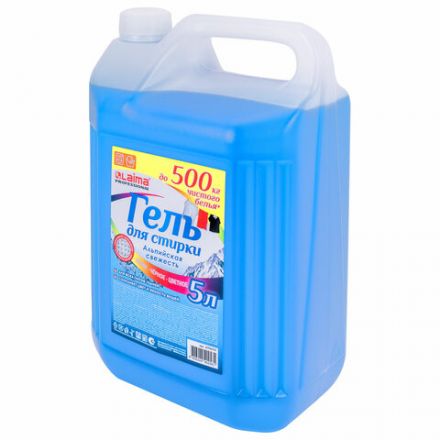 Гель для стирки белья и всех видов тканей 5 л, LAIMA PROFESSIONAL "Альпийская Свежесть", 608655 Гель для стирки белья и всех видов тканей 5 л, LAIMA PROFESSIONAL "Альпийская Свежесть", 608655