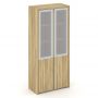 Corner Шкаф высокий широкий (2 низ. фасада ЛДСП+2 сред. фасада стеклов раме) COR.ST-1.2R Гикори песочный/Ваниль/Сатин стекло/Ваниль металл 900*450*2000 Corner Шкаф высокий широкий (2 низ. фасада ЛДСП+2 сред. фасада стеклов раме) COR.ST-1.2R Гикори песочный/Ваниль/Сатин стекло/Ваниль металл 900*450*2000