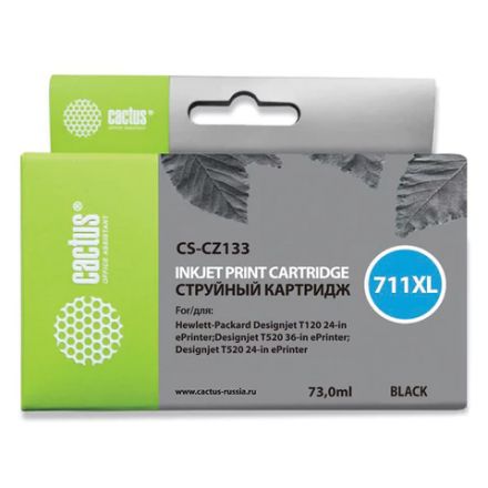 Картридж струйный CACTUS (CS-CZ133) для плоттеров HP DesignJet T120/T520, черный Картридж струйный CACTUS (CS-CZ133) для плоттеров HP DesignJet T120/T520, черный