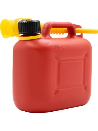 Канистра 5л. для хранения и перевозки топлива.  красный