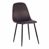 Стул BREEZE (mod. 4724) Велюр/металл , 44 х 53 х 87 см, Dark grey (темно-серый) HLR24 / черный