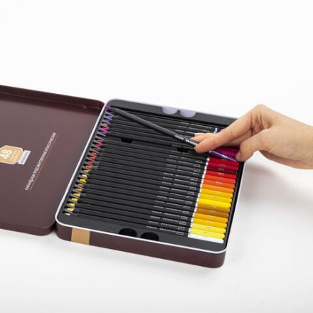 Карандаши цветные художественные BRAUBERG ART PREMIERE, НАБОР 48 цветов, 4 мм, металл кейс, 181694 Карандаши цветные художественные BRAUBERG ART PREMIERE, НАБОР 48 цветов, 4 мм, металл кейс, 181694