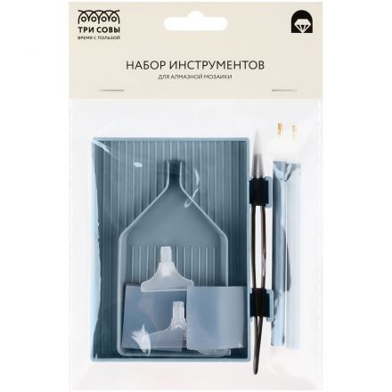 Инструменты для алмазной мозаики ТРИ СОВЫ "Средний", пакет с европодвесом Инструменты для алмазной мозаики ТРИ СОВЫ "Средний", пакет с европодвесом