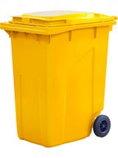 Мусорный контейнер 360л.  жёлтый