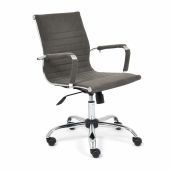 Кресло Tetchair URBAN-LOW, флок , серый, 29