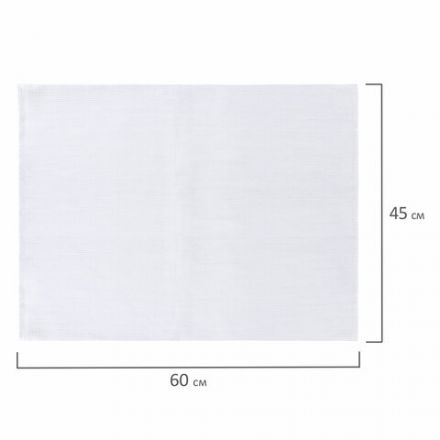 Салфетки ВАФЕЛЬНЫЕ отбеленные, 45х60 см, плотность 110 (±10) г/м2, КОМПЛЕКТ 10 шт., ЛЮБАША, 606633
