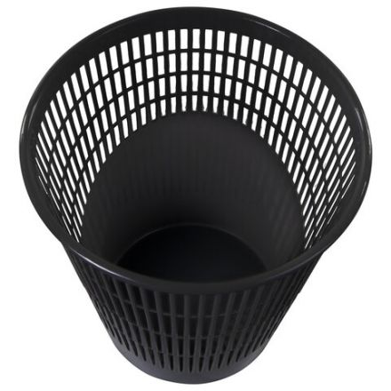 Корзина для бумаг, 11 л, сетчатая, черная, BRAUBERG, 230441