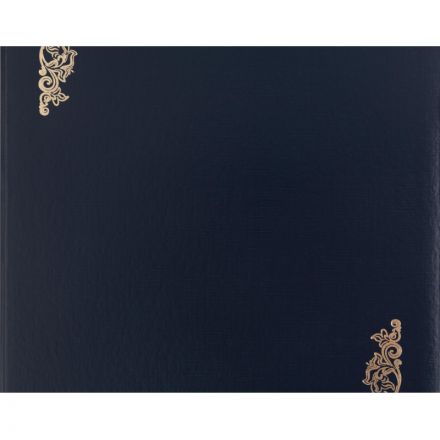 Папка адресная с ВИНЬЕТКОЙ бумвинил с поролоном синяя