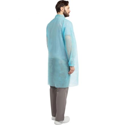 Халат на кнопках 20гр/м2 р.XXL, голубой(10шт/упак),арт.406-877-007,к