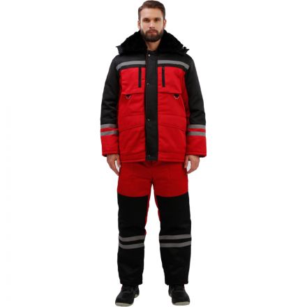 Костюм рабочий зимний з03-КПК крсн/чер (р.52-54) 170-176 Костюм рабочий зимний з03-КПК крсн/чер (р.52-54) 170-176