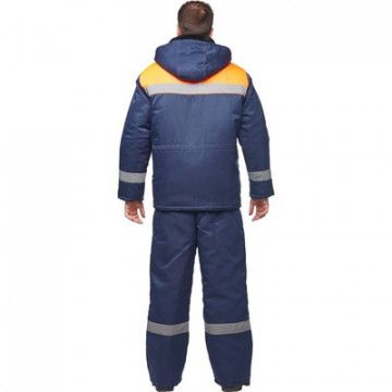 Куртка рабочая зимняя з32-КУ син/оранж смес 56-58/170-176 арт.Валькирия