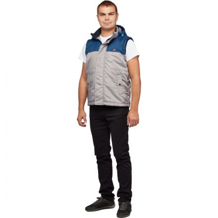 Жилет утепленный цв. серый/синий р. 44/170-176