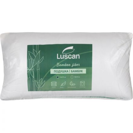 Подушка Luscan 50х70 см стеганая микрофибра, с цветным кантом