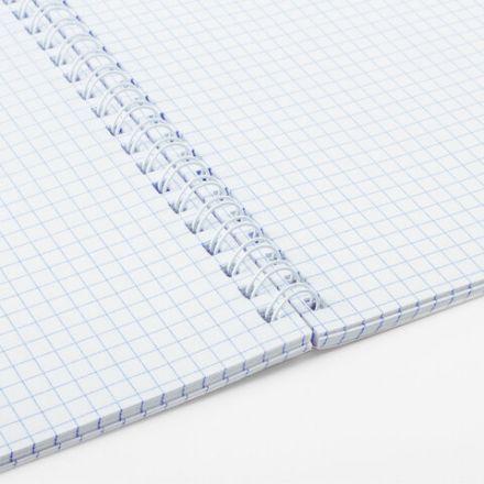 Тетрадь А5 48 л. BRAUBERG, гребень, клетка, глянцевая ламинация, "Dark" (микс в спайке), 404341