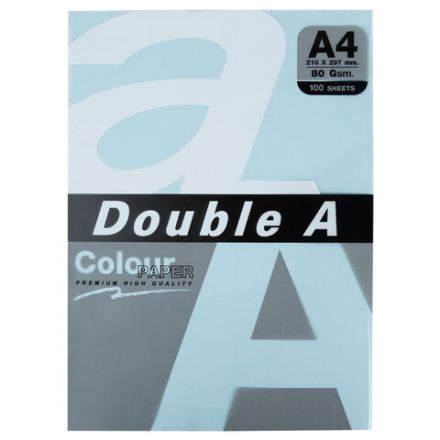 Бумага цветная DOUBLE A, А4, 80 г/м2, 100 л. (5 цветов x 20 листов), микс пастель Бумага цветная DOUBLE A, А4, 80 г/м2, 100 л. (5 цветов x 20 листов), микс пастель