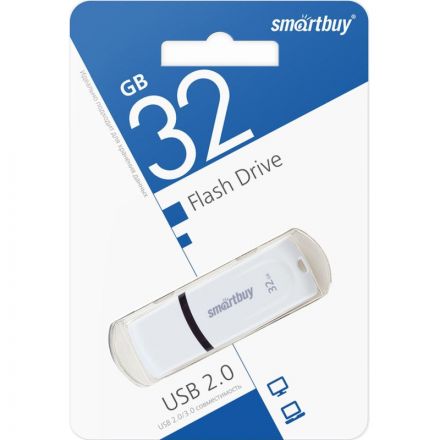 Флеш-память Smartbuy UFD 32GB Paean White (SB32GBPN-W)