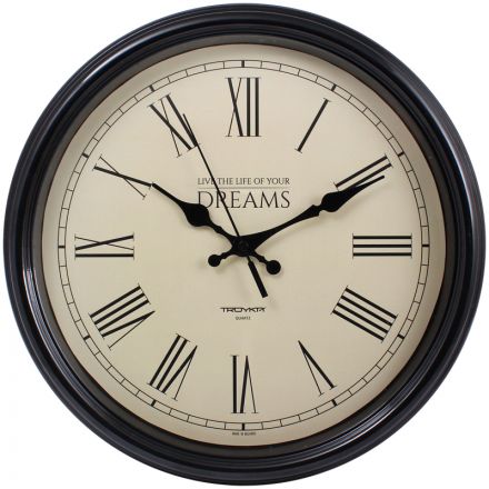 Часы настенные ход плавный, Troyka 88880883, круглые, 31*31*5, черная рамка Часы настенные ход плавный, Troyka 88880883, круглые, 31*31*5, черная рамка