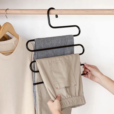 Вешалка для брюк и одежды "ЗМЕЙКА", КОМПЛЕКТ 2 шт., 5 секций, размер 34х36 см, белые, BRABIX, 608466 Вешалка для брюк и одежды "ЗМЕЙКА", КОМПЛЕКТ 2 шт., 5 секций, размер 34х36 см, белые, BRABIX, 608466