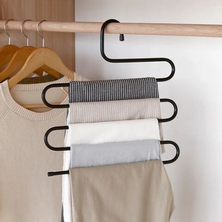 Вешалка для брюк и одежды "ЗМЕЙКА", КОМПЛЕКТ 2 шт., 5 секций, размер 34х36 см, белые, BRABIX, 608466 Вешалка для брюк и одежды "ЗМЕЙКА", КОМПЛЕКТ 2 шт., 5 секций, размер 34х36 см, белые, BRABIX, 608466