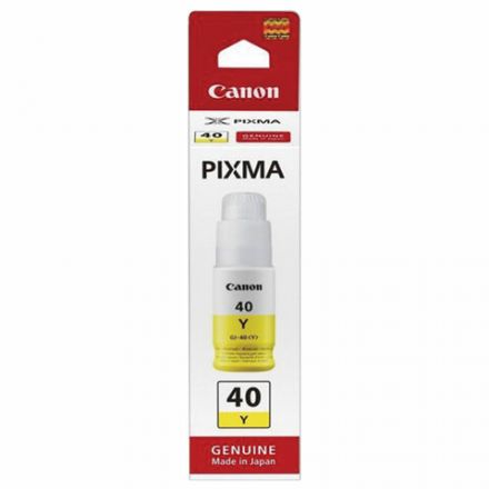 Чернила CANON (GI-40Y) для СНПЧ Pixma G5040/G6040, желтые, ресурс 7700 страниц, оригинальные, 3402C001 Чернила CANON (GI-40Y) для СНПЧ Pixma G5040/G6040, желтые, ресурс 7700 страниц, оригинальные, 3402C001
