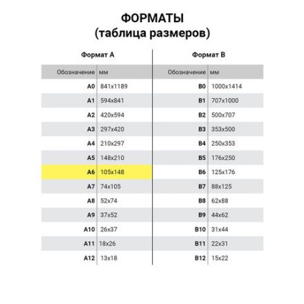 Блокнот МАЛЫЙ ФОРМАТ А6 105х145 мм, 80 л., гребень, пластик, клетка, BRAUBERG, "Офисный", 125399