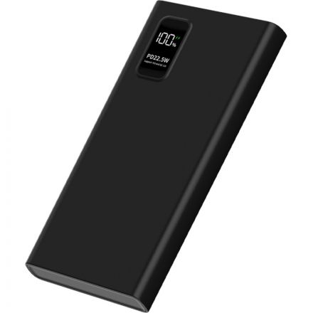 Внешний аккумулятор PERO PB05 10000 mAh,Li-Pol,output USB-C + 2USB-A,черный