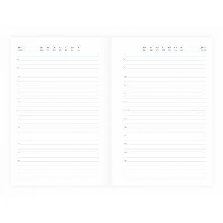 Ежедневник недатированный черный, А5,148x218, 352стр, Agenda