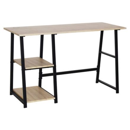 Стол на металлокаркасе BRABIX "LOFT CD-006", 1200х500х730 мм, 2 полки, цвет дуб натуральный, 641226 Стол на металлокаркасе BRABIX "LOFT CD-006", 1200х500х730 мм, 2 полки, цвет дуб натуральный, 641226