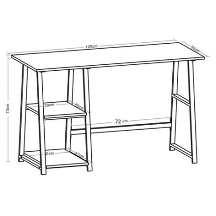 Стол на металлокаркасе BRABIX "LOFT CD-006", 1200х500х730 мм, 2 полки, цвет дуб натуральный, 641226 Стол на металлокаркасе BRABIX "LOFT CD-006", 1200х500х730 мм, 2 полки, цвет дуб натуральный, 641226