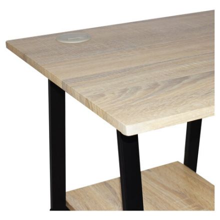 Стол на металлокаркасе BRABIX "LOFT CD-006", 1200х500х730 мм, 2 полки, цвет дуб натуральный, 641226 Стол на металлокаркасе BRABIX "LOFT CD-006", 1200х500х730 мм, 2 полки, цвет дуб натуральный, 641226