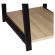 Стол на металлокаркасе BRABIX "LOFT CD-006", 1200х500х730 мм, 2 полки, цвет дуб натуральный, 641226