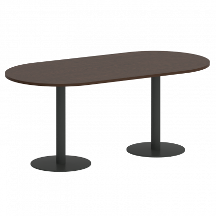 Home Office Стол овальный VR.SP-5-180.1 Венге/Антрацит металл 1800*900*750 Home Office Стол овальный VR.SP-5-180.1 Венге/Антрацит металл 1800*900*750