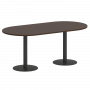 Home Office Стол овальный VR.SP-5-180.1 Венге/Антрацит металл 1800*900*750