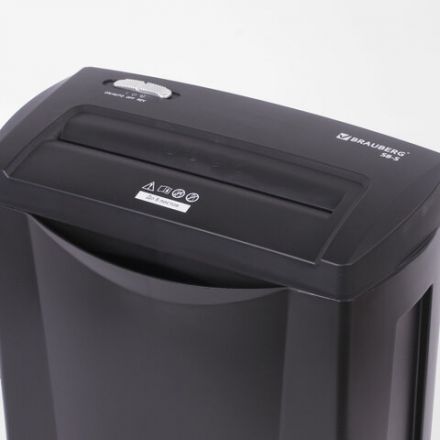 Уничтожитель (шредер) BRAUBERG S8-S, 2 уровень секретности, полоски 6 мм, 8 листов, корзина 15 литров, 531088