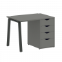 Home Office Стол письменный VR.SP-3-98.4.A Металлик/Антрацит металл 980*720*750