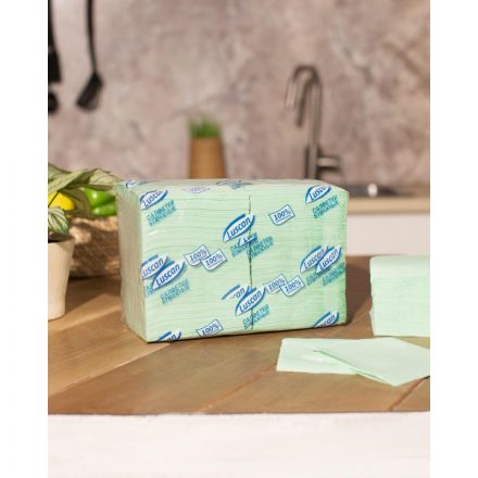 Салфетки бумажные Luscan Profi Pack 1-слойные 24х24 пастель салатовые 400 штук в упаковке Салфетки бумажные Luscan Profi Pack 1-слойные 24х24 пастель салатовые 400 штук в упаковке